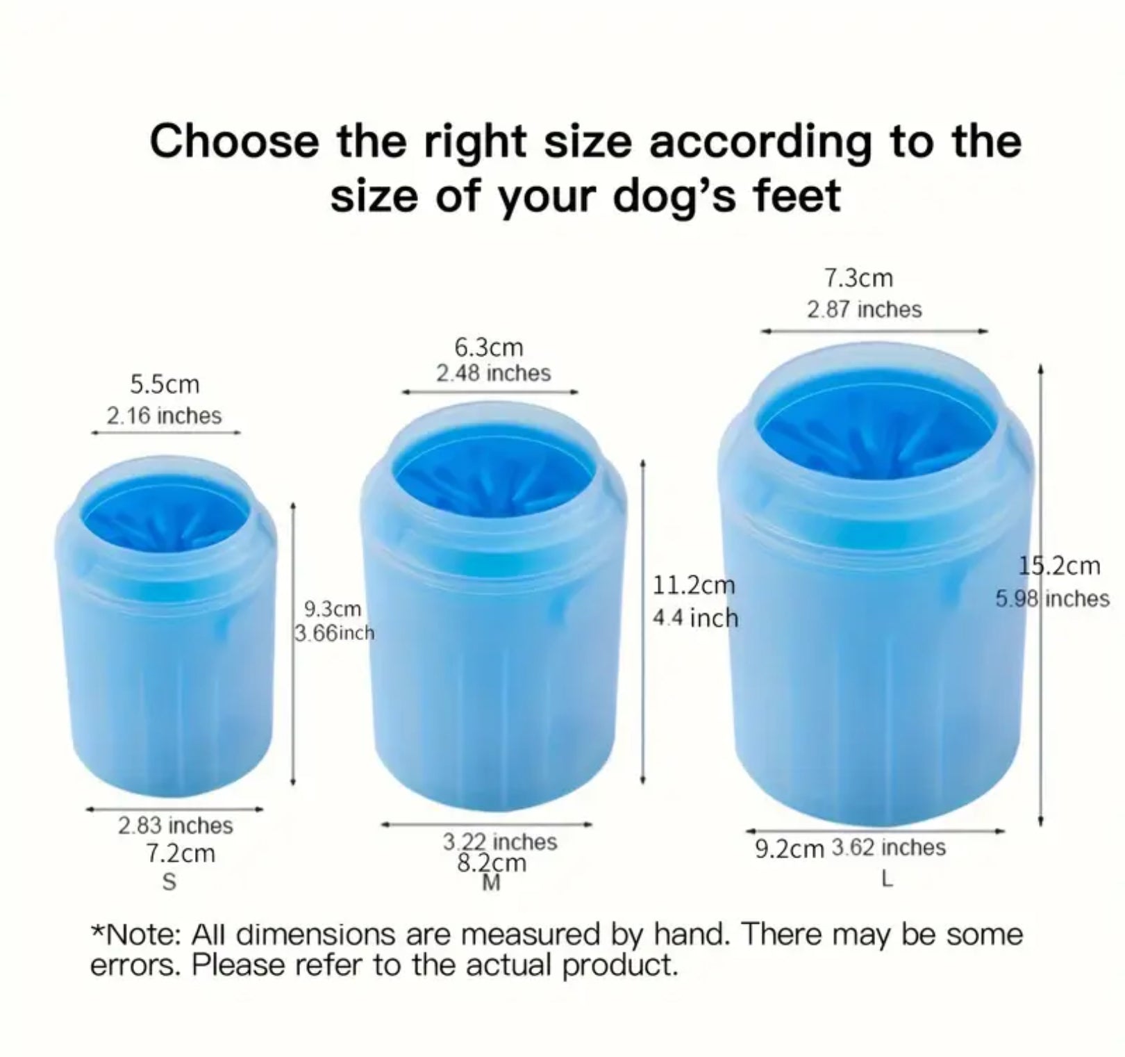 Silicone Paw Cleaner Cup for Pets – Manual, Soft Bristles