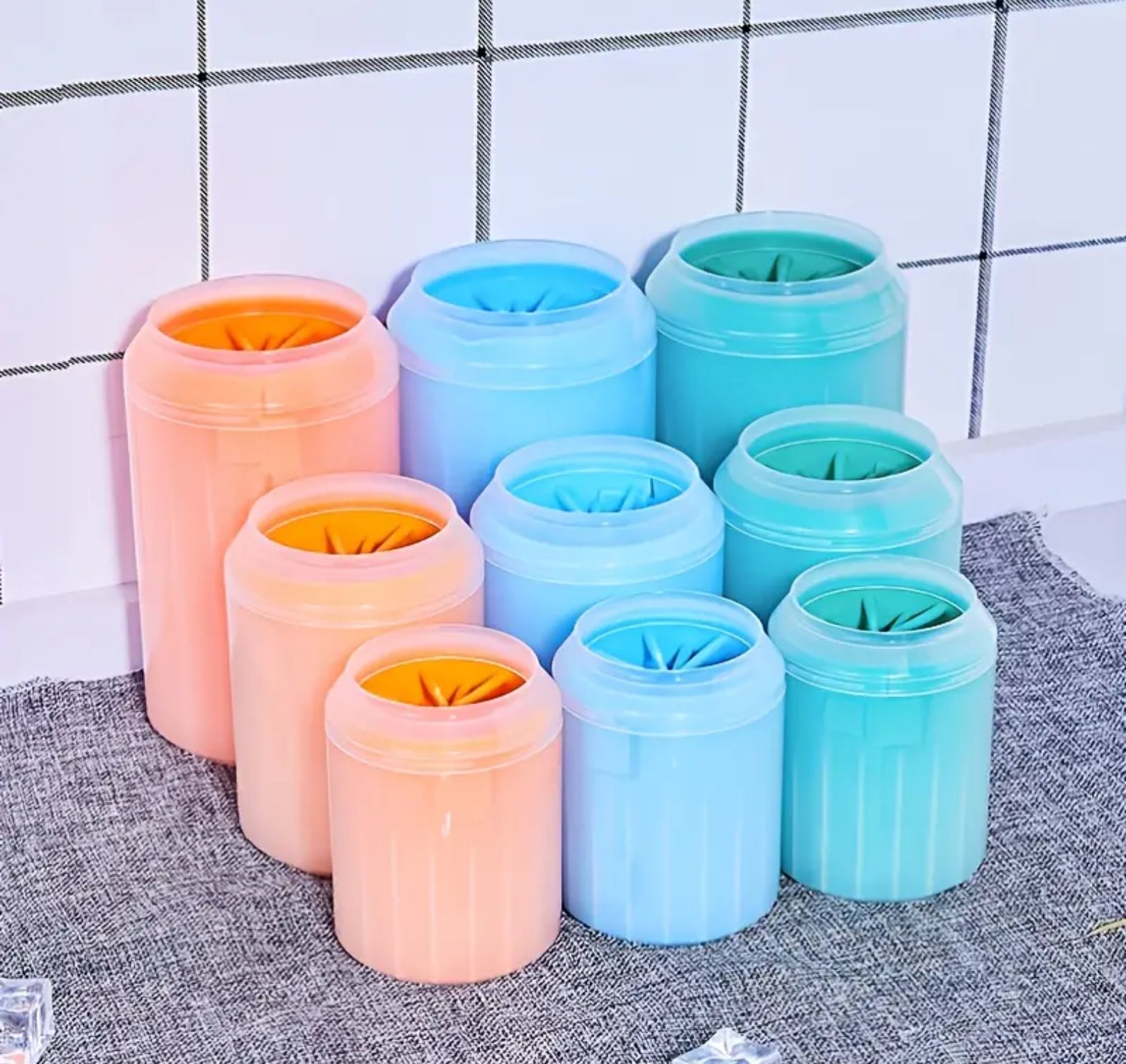 Silicone Paw Cleaner Cup for Pets – Manual, Soft Bristles