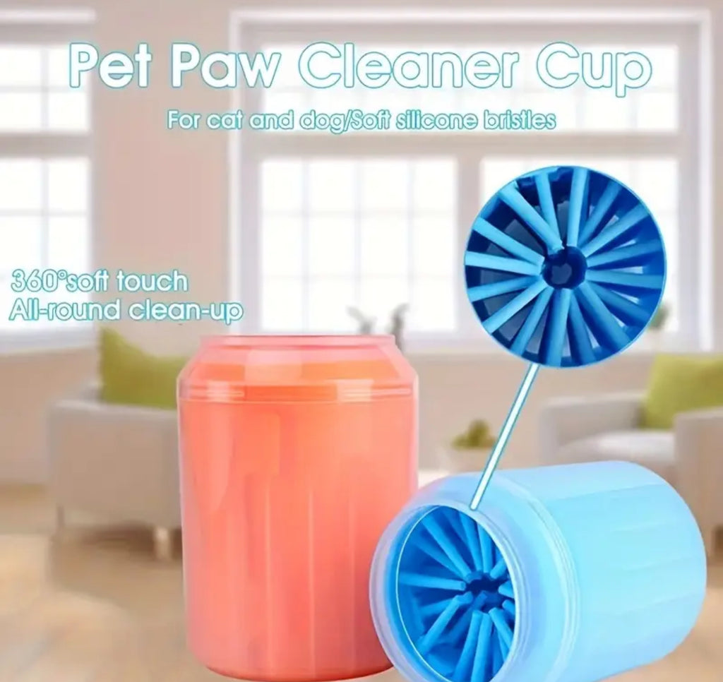 Silicone Paw Cleaner Cup for Pets – Manual, Soft Bristles
