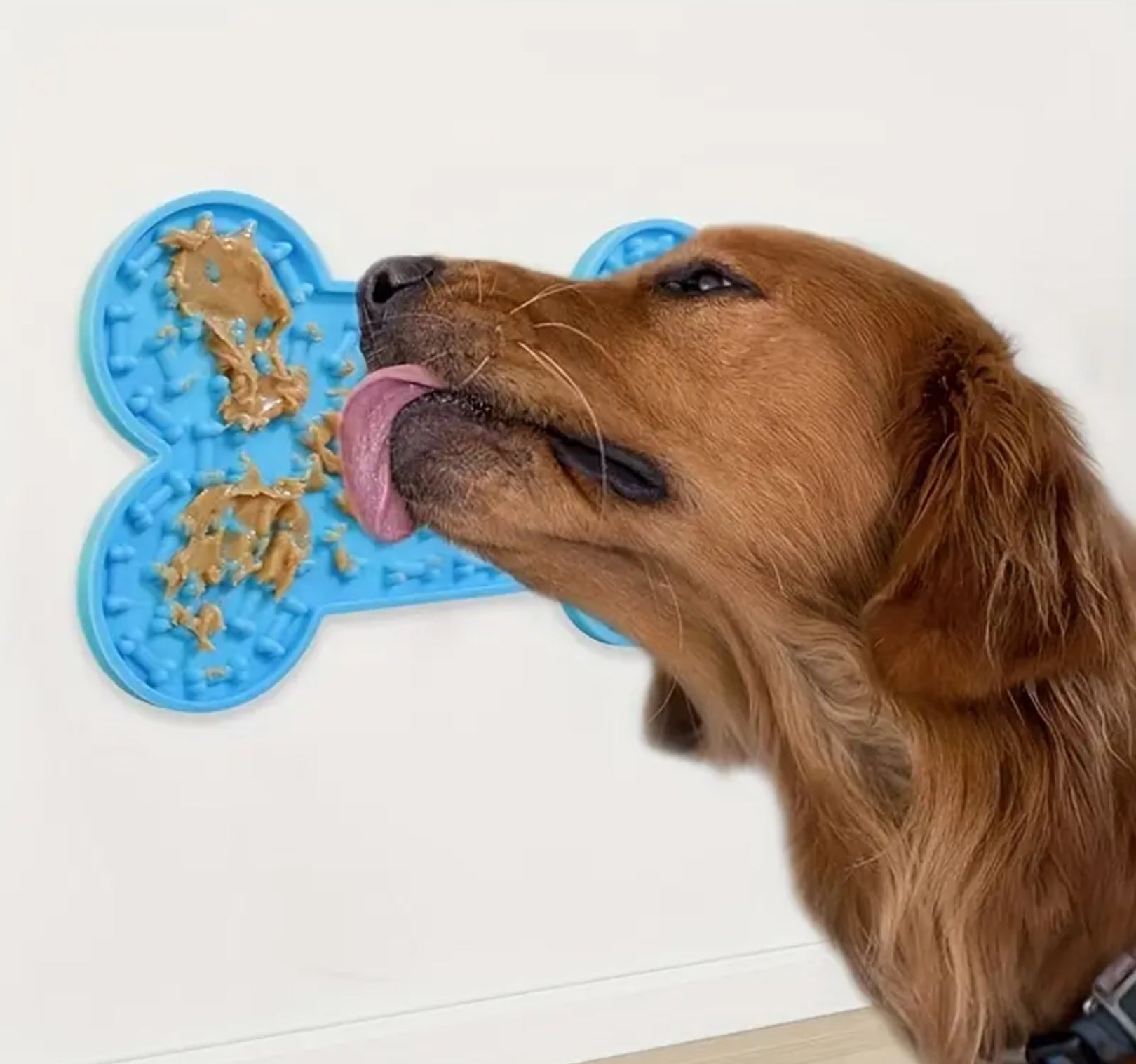 Dog Lick Mat – Bone-Shaped Slow Feeder with Suction Cups