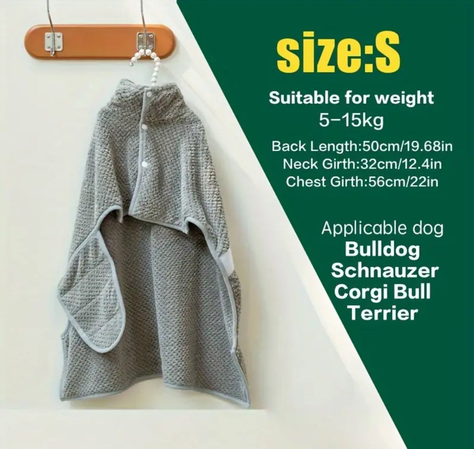 Quick-Dry Microfiber Dog Bathrobe – Super Absorbent & Soft Pet Towel