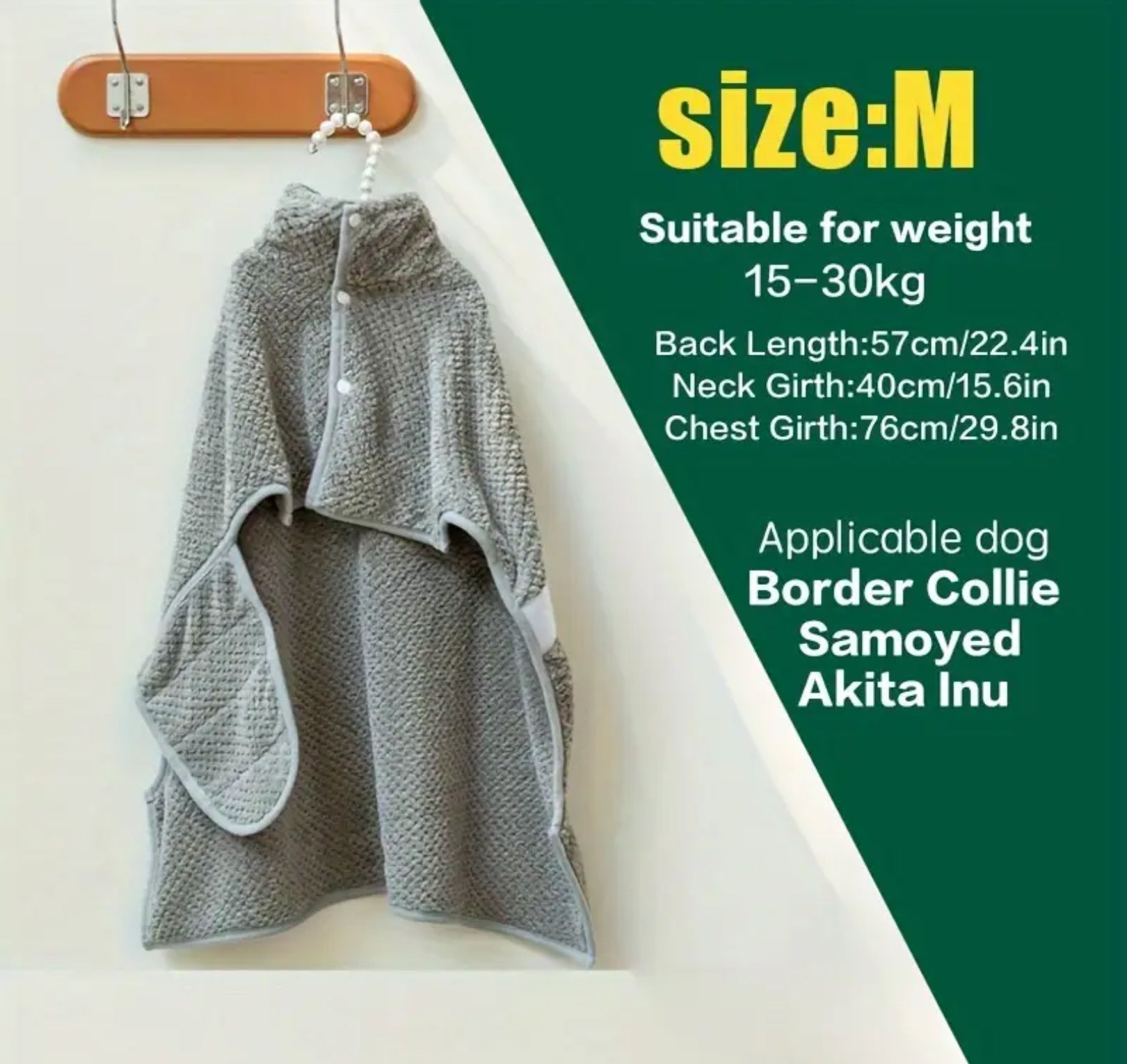 Quick-Dry Microfiber Dog Bathrobe – Super Absorbent & Soft Pet Towel