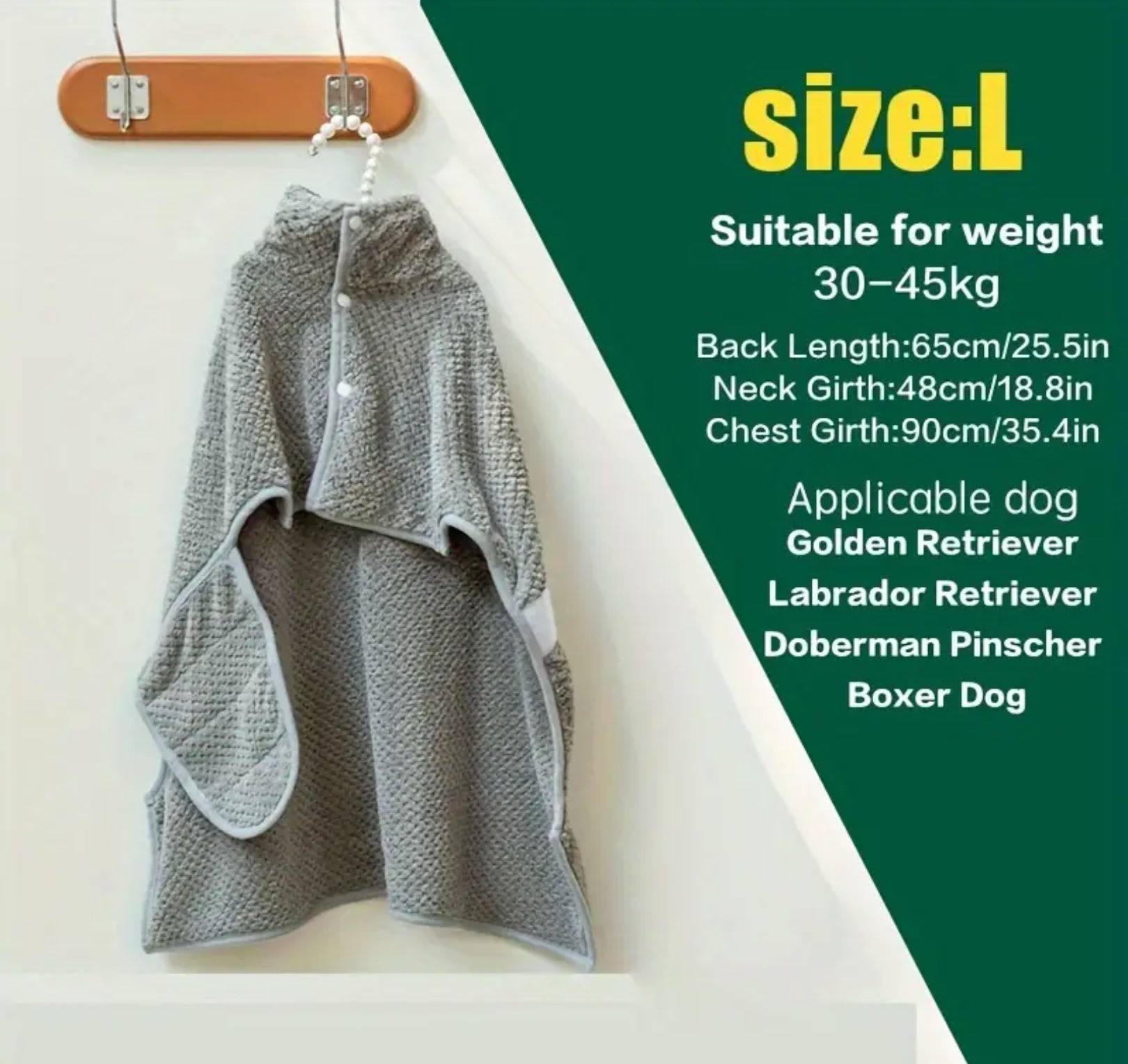 Quick-Dry Microfiber Dog Bathrobe – Super Absorbent & Soft Pet Towel