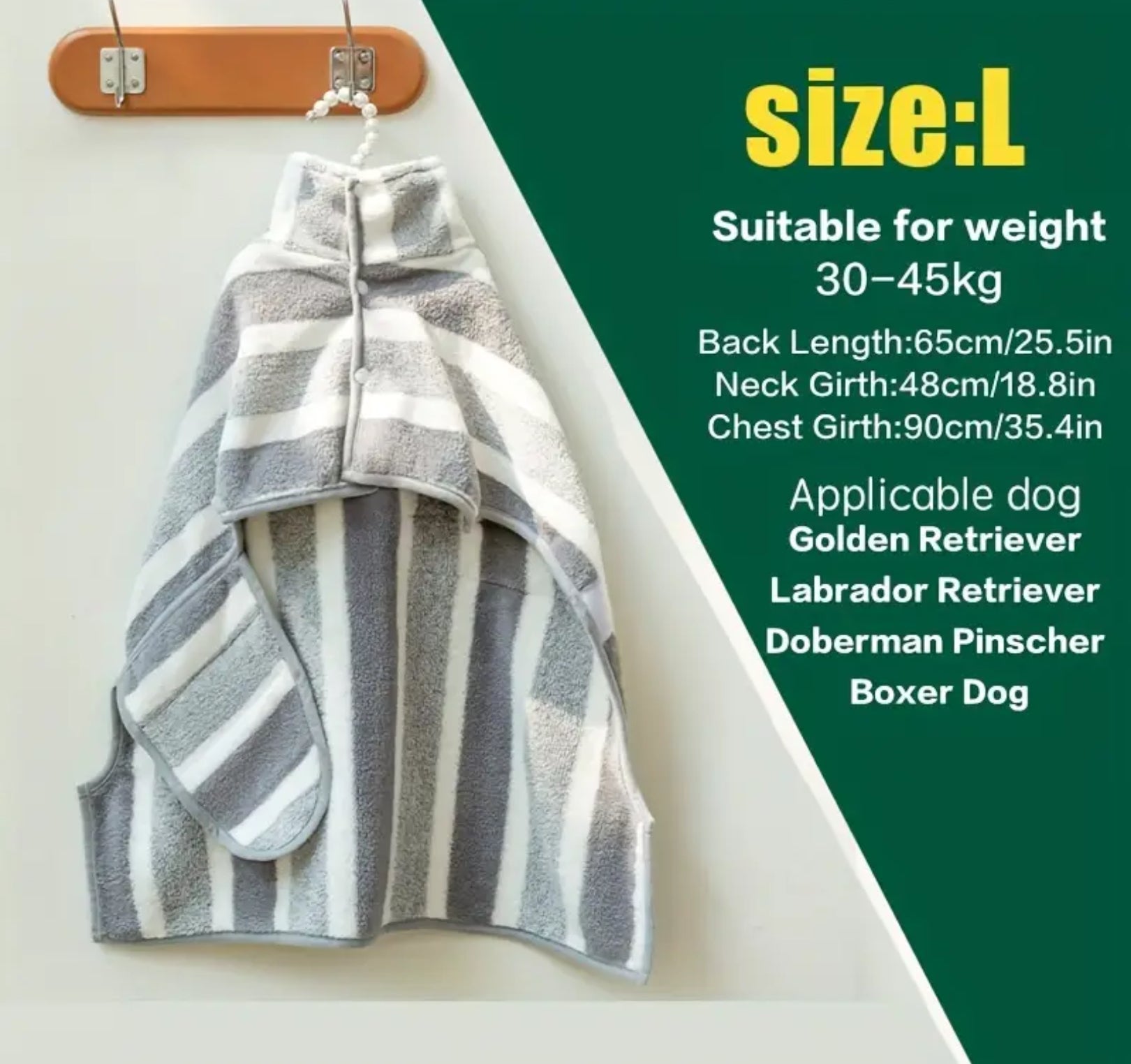 Quick-Dry Microfiber Dog Bathrobe – Super Absorbent & Soft Pet Towel