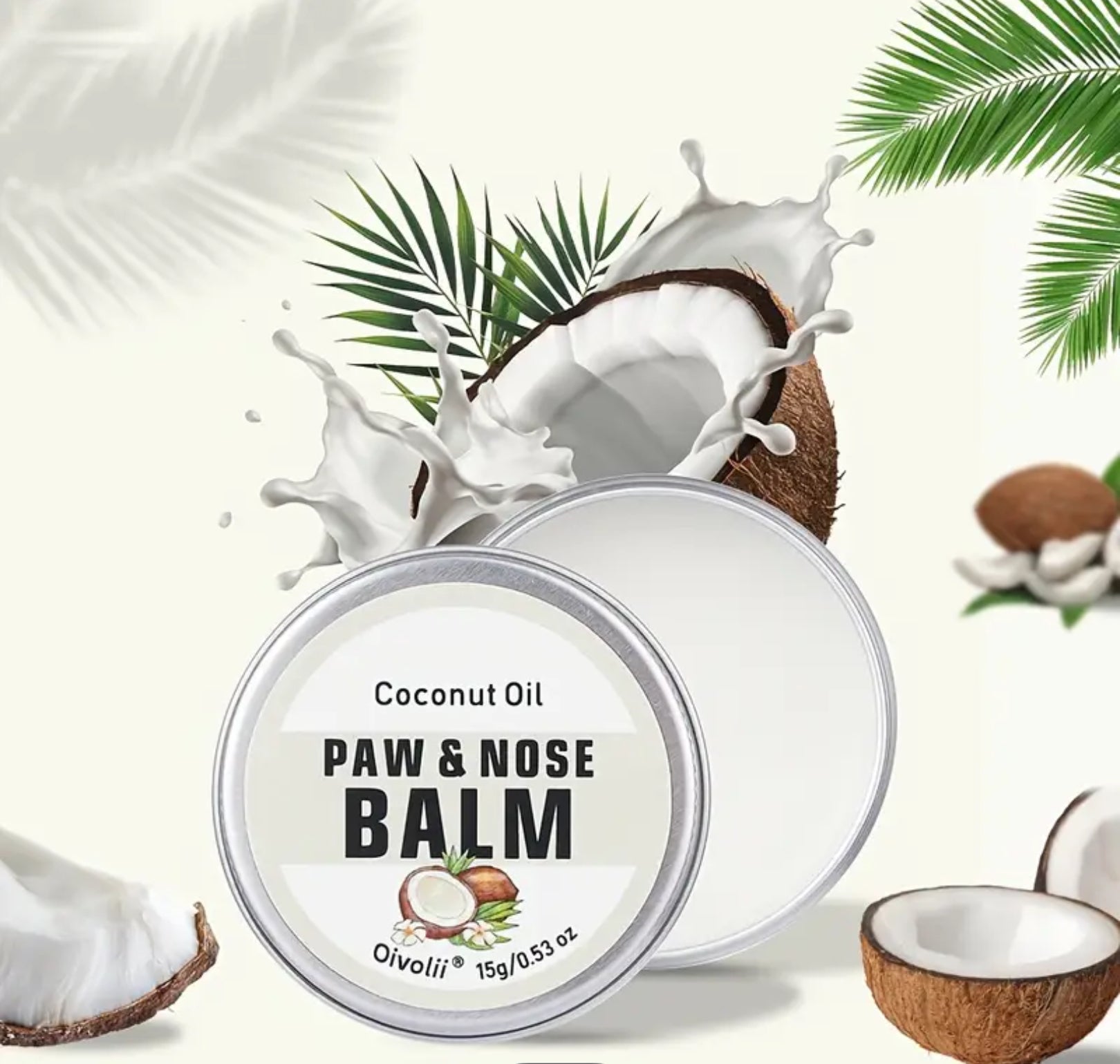 Natural Dog Paw & Nose Balm – Hydrating Vanilla, Coconut & Blueberry Formula