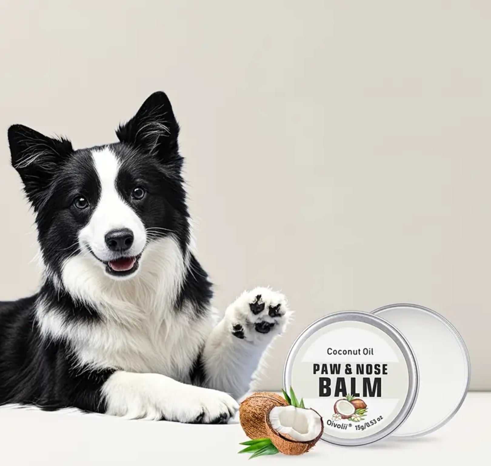 Natural Dog Paw & Nose Balm – Hydrating Vanilla, Coconut & Blueberry Formula