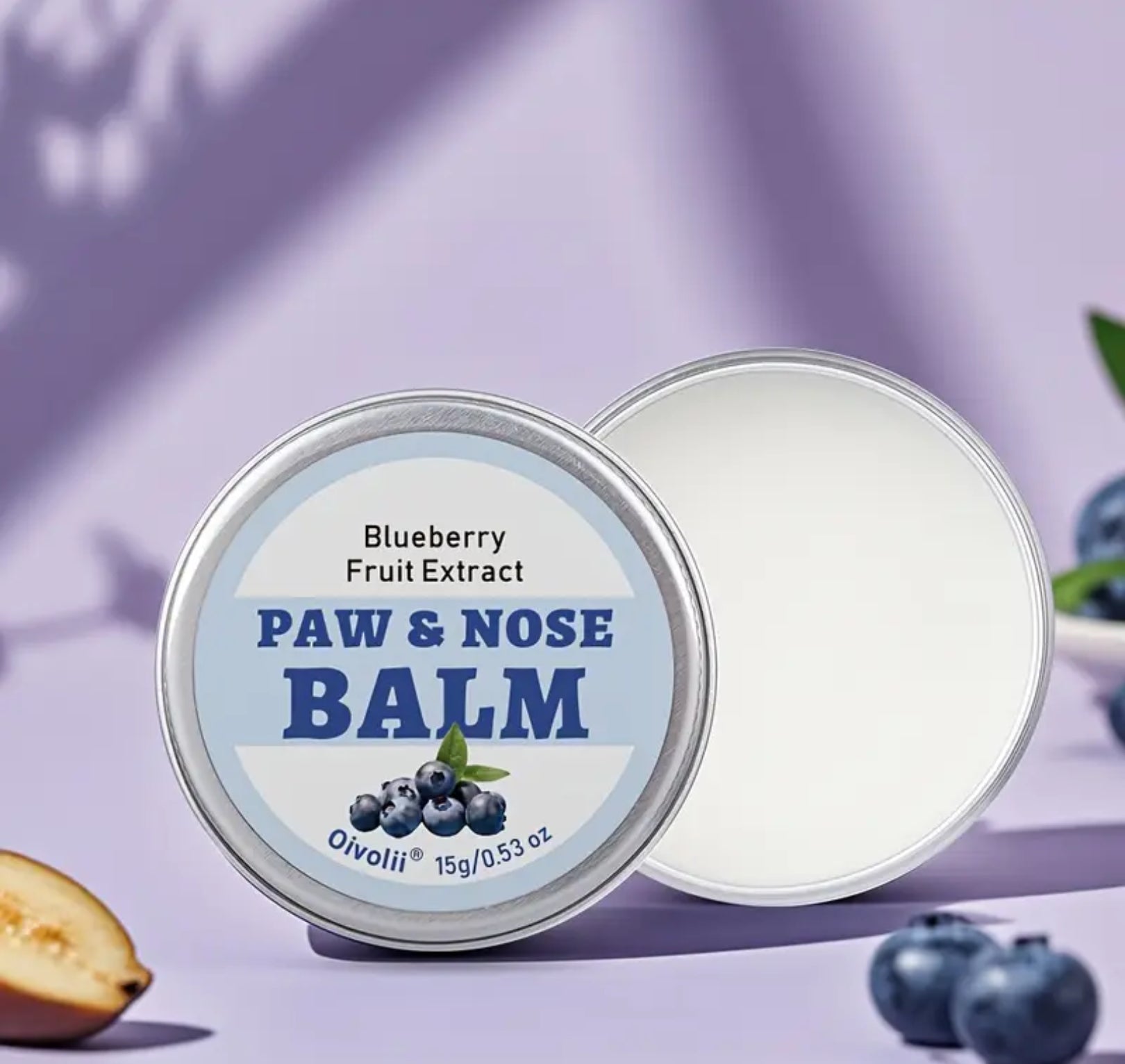 Natural Dog Paw & Nose Balm – Hydrating Vanilla, Coconut & Blueberry Formula