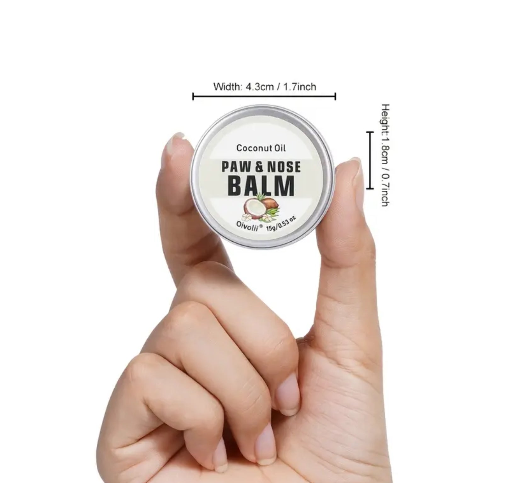 Natural Dog Paw & Nose Balm – Hydrating Vanilla, Coconut & Blueberry Formula