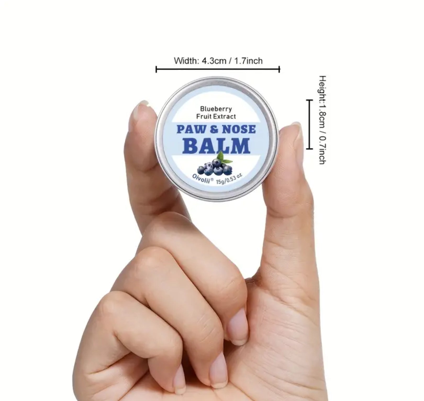 Natural Dog Paw & Nose Balm – Hydrating Vanilla, Coconut & Blueberry Formula