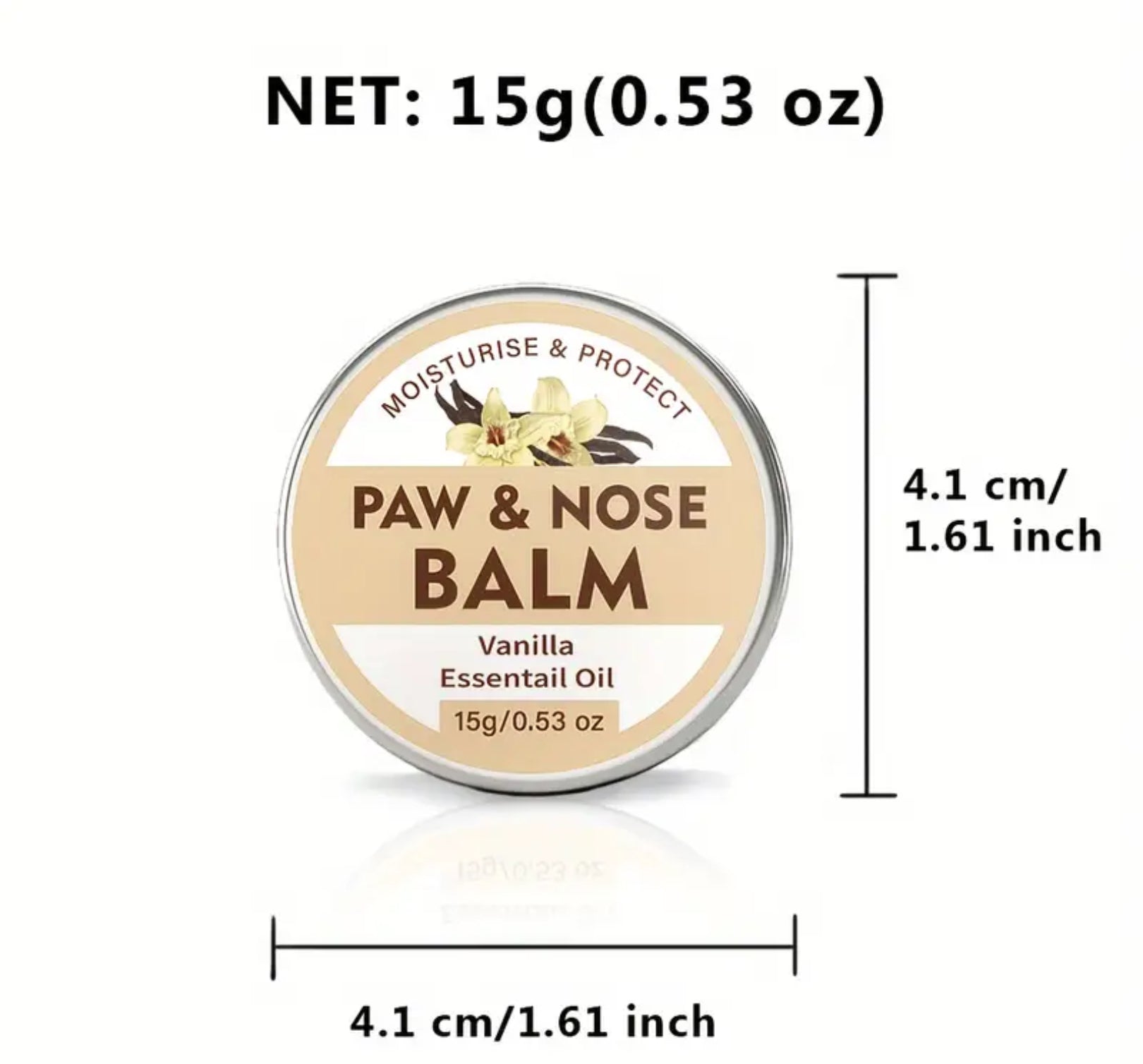 Natural Dog Paw & Nose Balm – Hydrating Vanilla, Coconut & Blueberry Formula