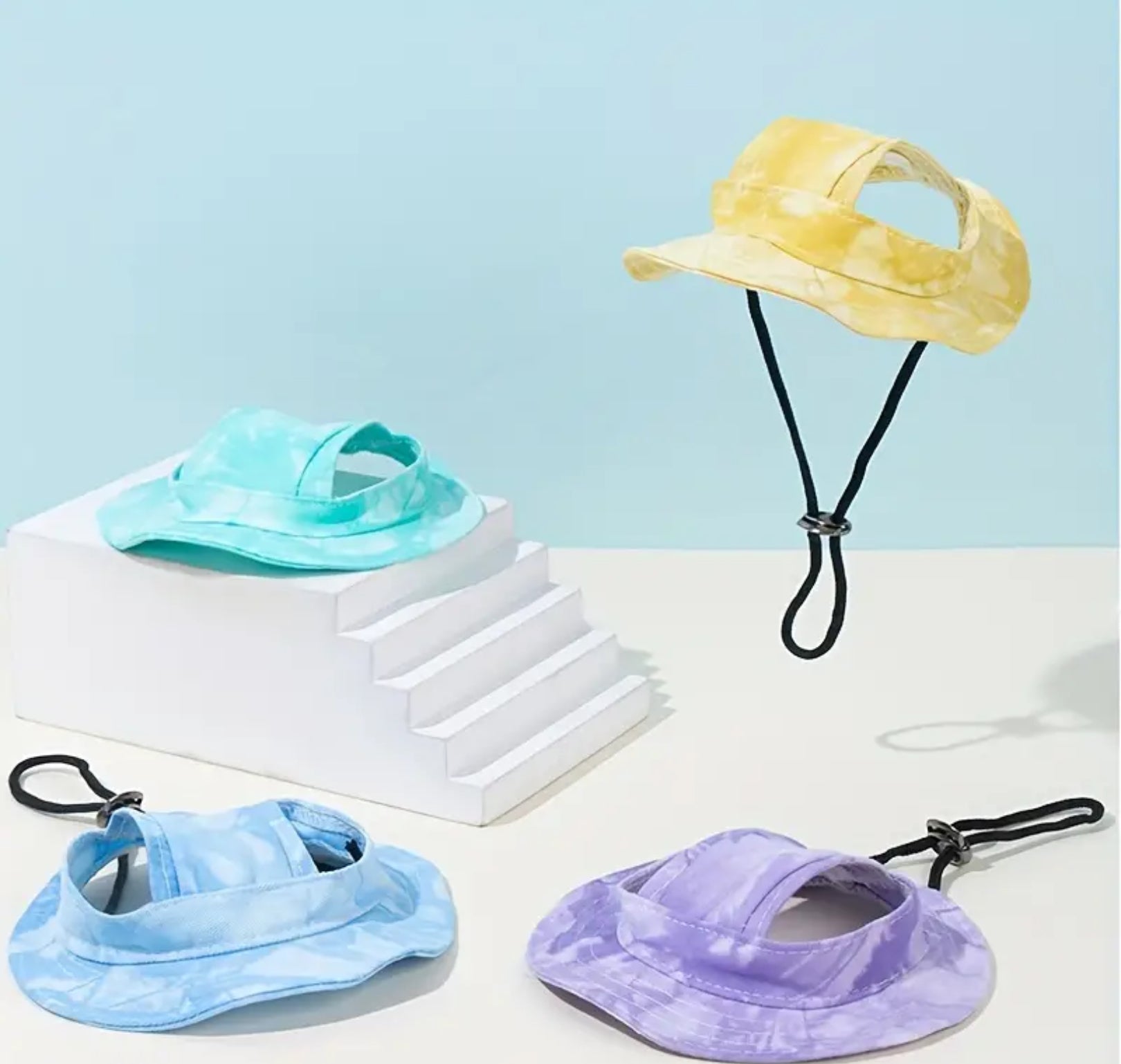 Pet Sun Hat with UV Protection – Adjustable & Breathable for Small Dogs & Cats