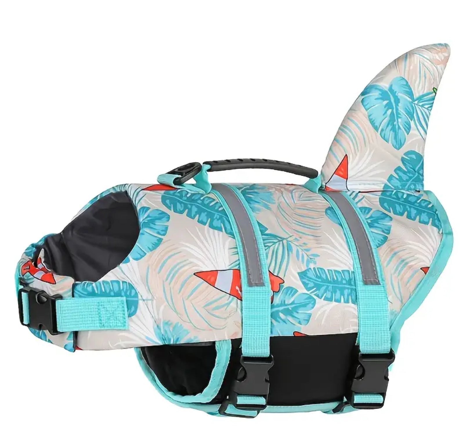 Pink Mermaid Shark Swimsuit for Dogs – Adjustable & Washable Pet Summer Outfit