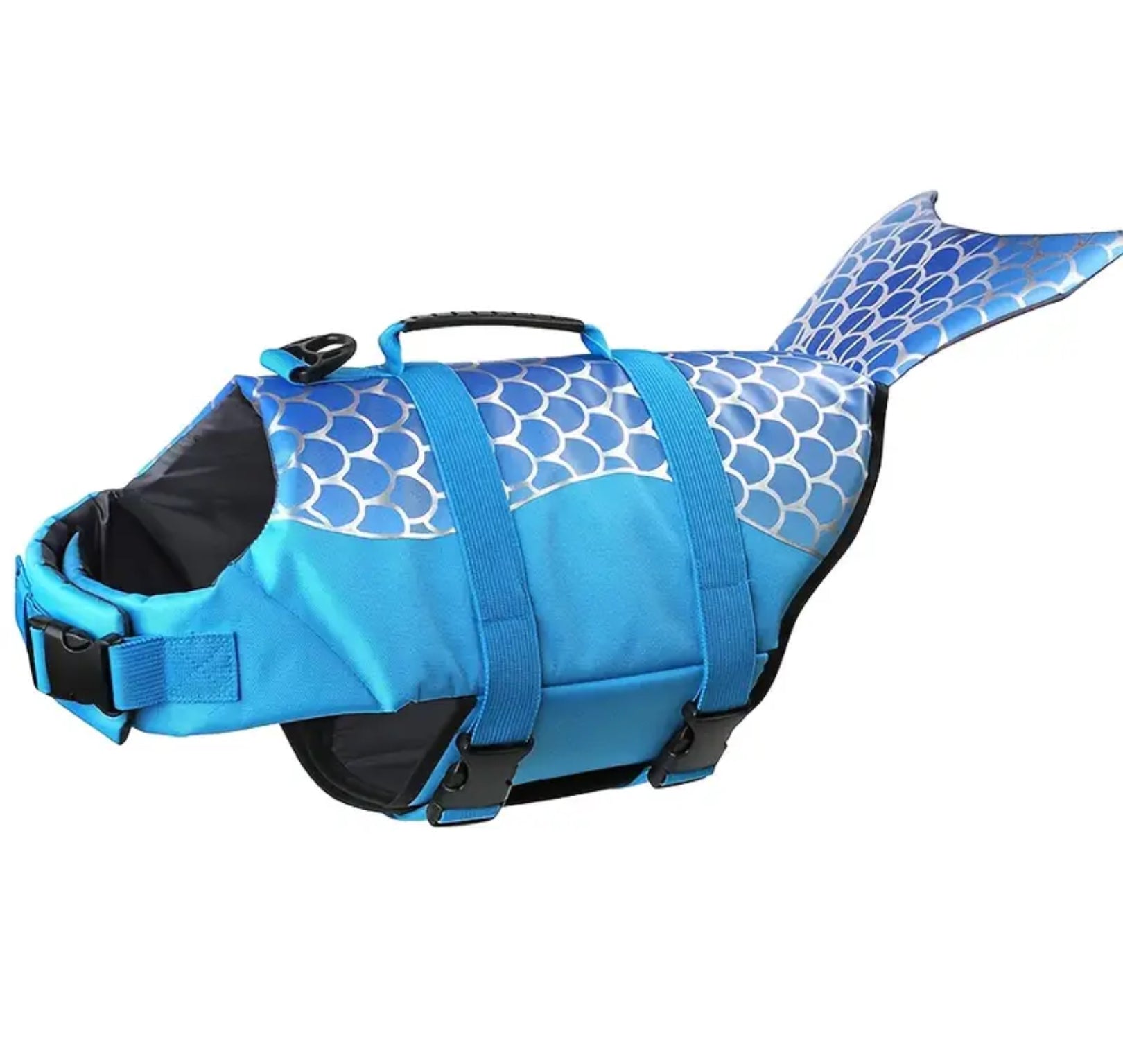 Pink Mermaid Shark Swimsuit for Dogs – Adjustable & Washable Pet Summer Outfit