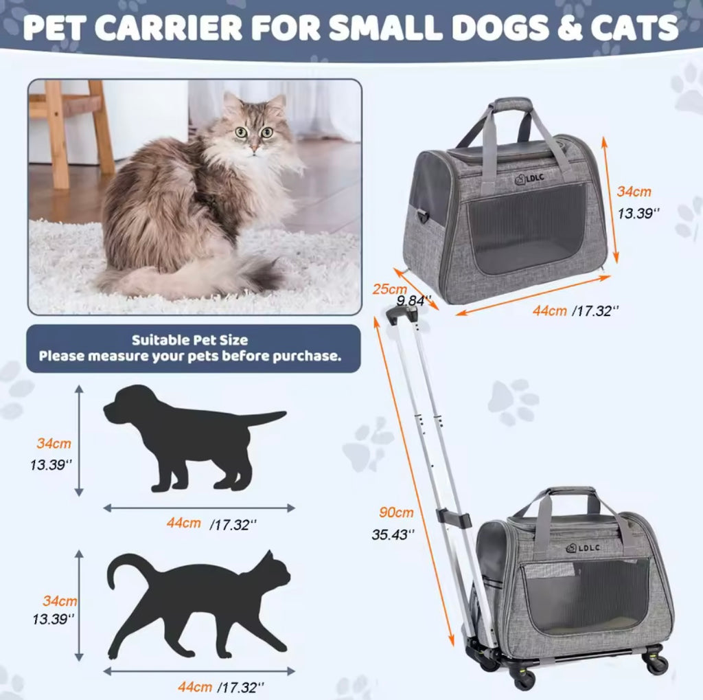 Dog Carrier with Trolley – Easy Travel for You and Your Pet