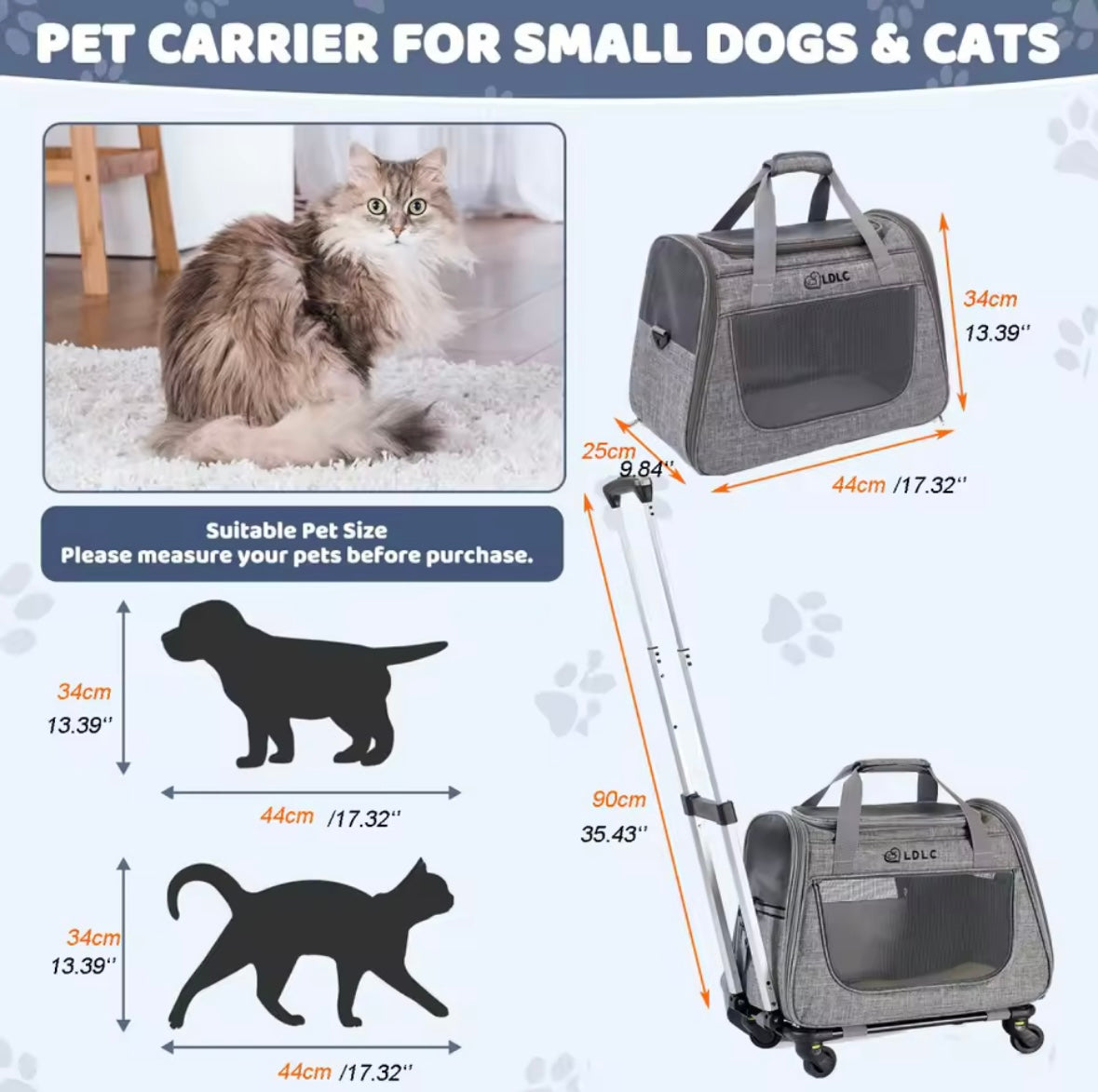Dog Carrier with Trolley – Easy Travel for You and Your Pet