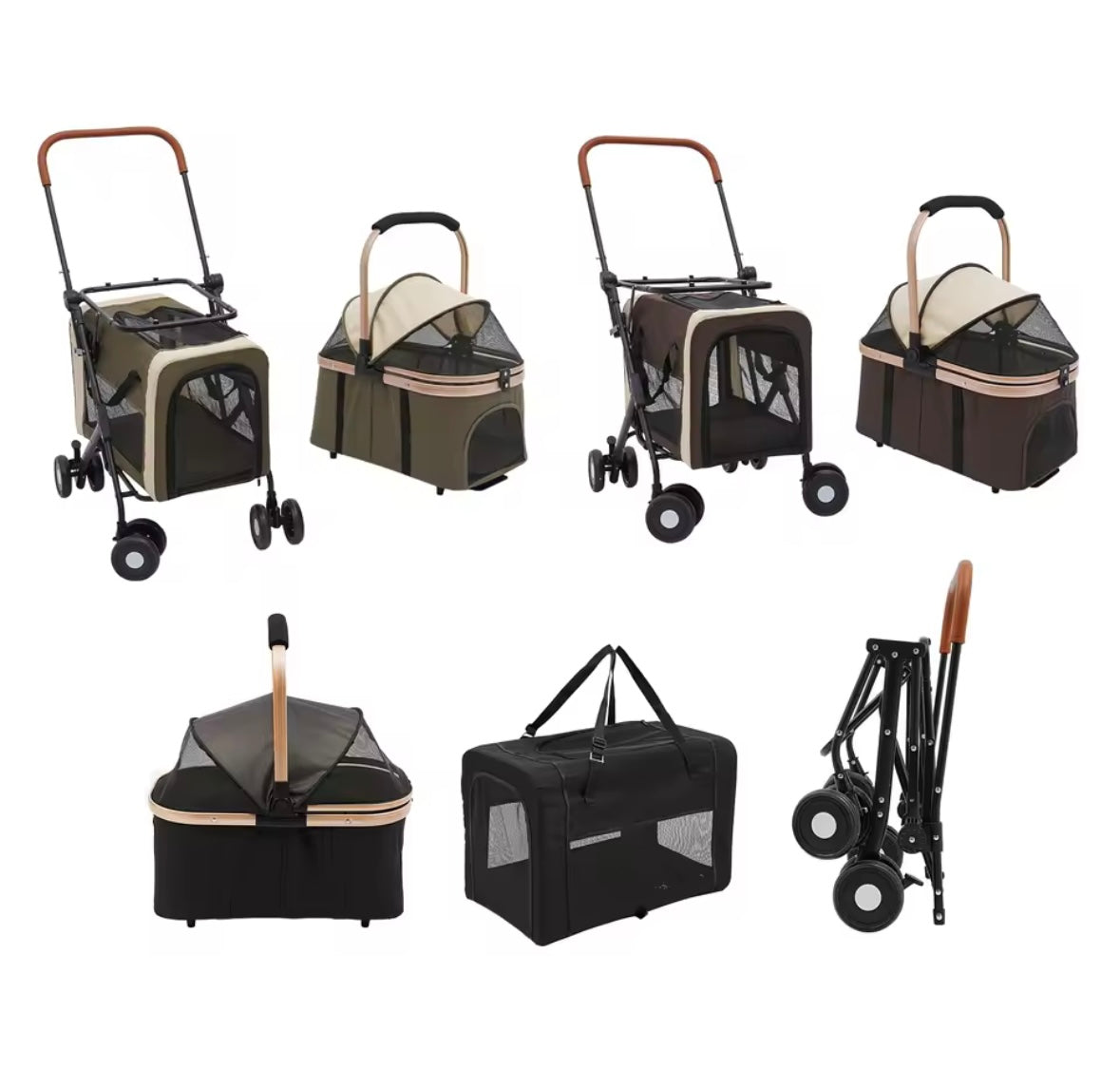 Double Pet Stroller – Twin Carrier for Dogs & Cats