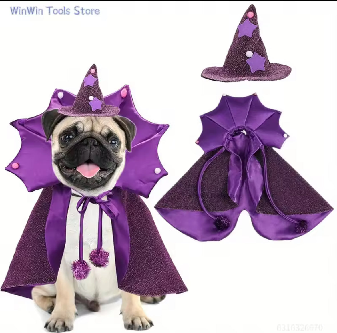 🧙‍♀️ Pet Witch Costume – Magical Fancy Dress for Cats and Dogs