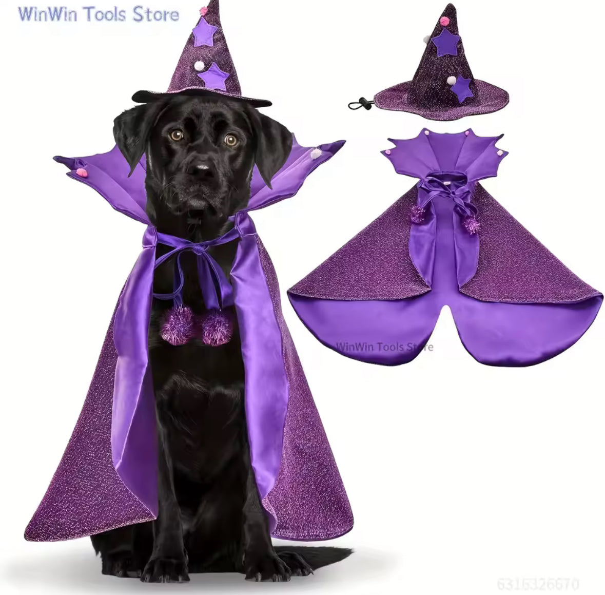 🧙‍♀️ Pet Witch Costume – Magical Fancy Dress for Cats and Dogs